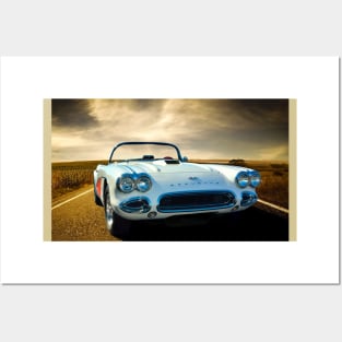 1961 Corvette Roadster Posters and Art